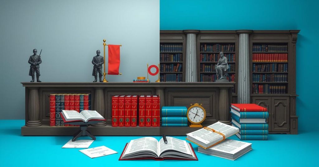 A graphic representation of parliamentary dynamics with contrasting elements of vibrant and muted colors, reflecting disparity.