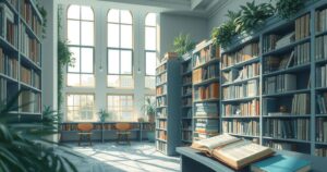 An international student studying in a library, symbolizing academic aspirations amidst uncertainty.