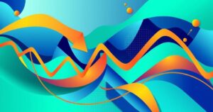 Abstract representation of stock market approval with colorful geometric shapes and a modern design.