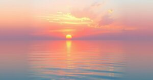 A serene sunset reflecting on still water, symbolizing hope and renewal after turmoil.