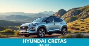 A stylish SUV in a landscape, symbolizing a decade of Hyundai Creta's success in the Indian automotive market.