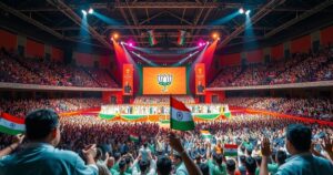 Thackeray cousins share stage at rally promoting unity for Marathi language.